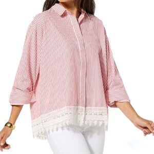 TWR HLL Striped Laces Button Down